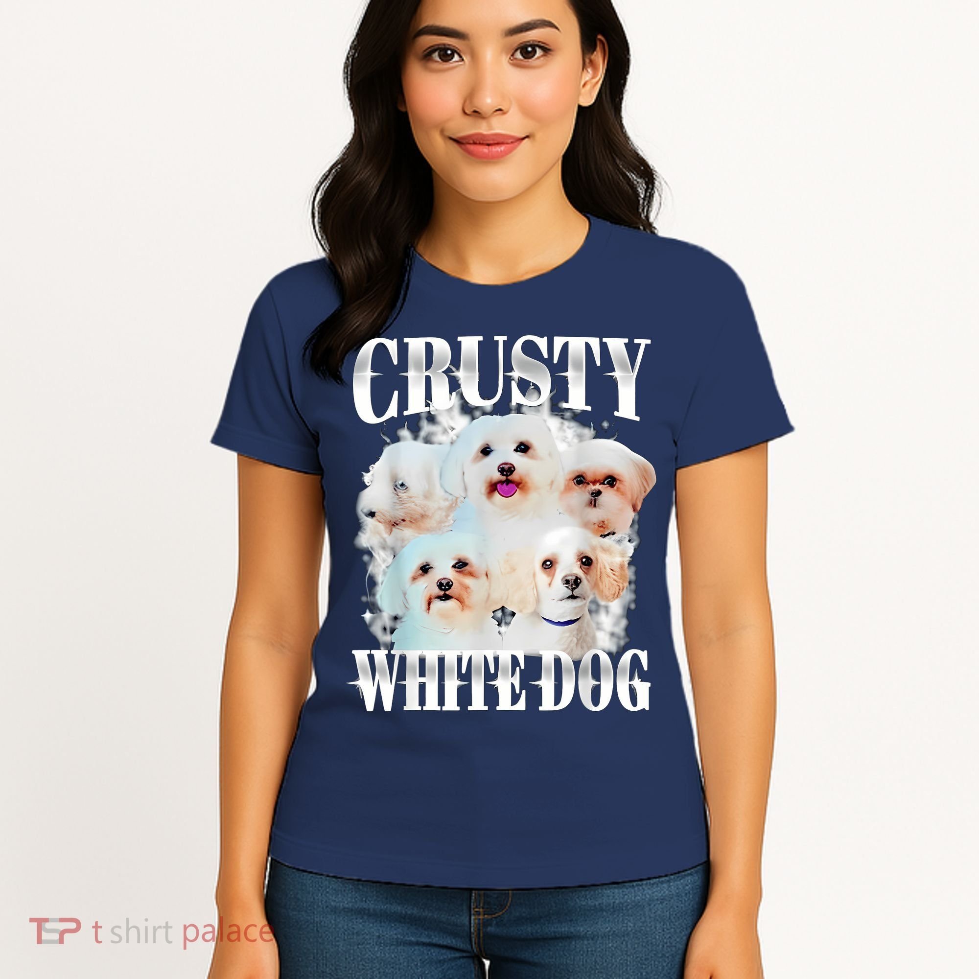 Crusty White Dog Funny For Women Women's T-Shirt