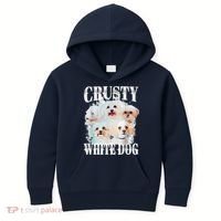 Crusty White Dog Funny For Women Kids Hoodie thumb 0