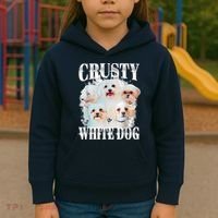 Crusty White Dog Funny For Women Kids Hoodie thumb 3