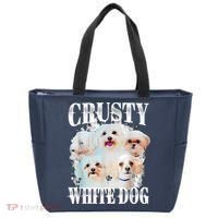 Crusty White Dog Funny For Women Tote Bag thumb 0