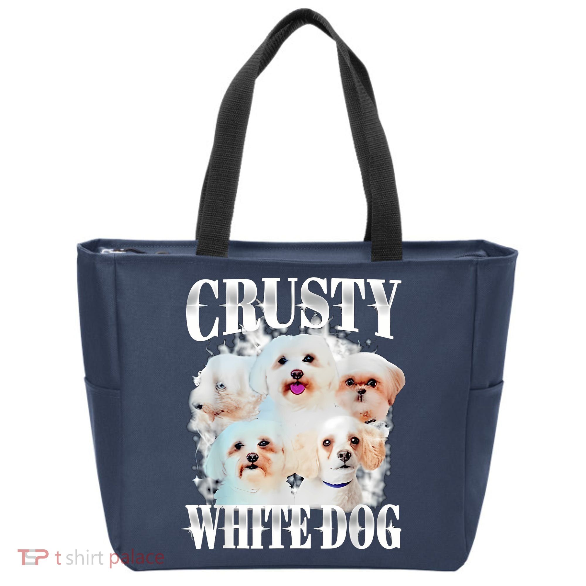 Crusty White Dog Funny For Women Tote Bag