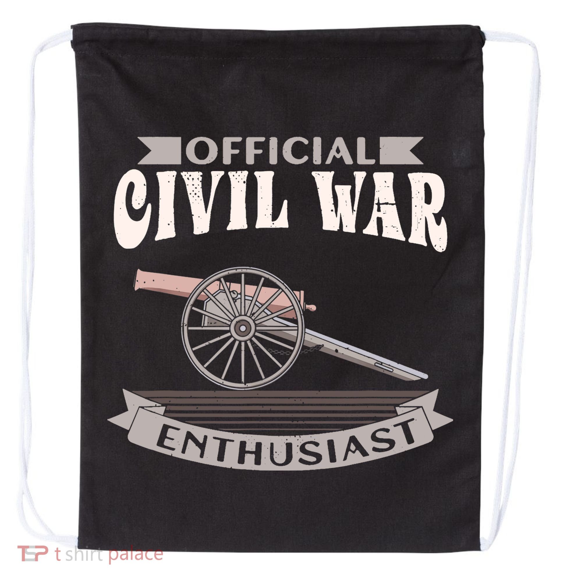 Civil War Enthusiast American Lover US Reenactor Drawstring Bag