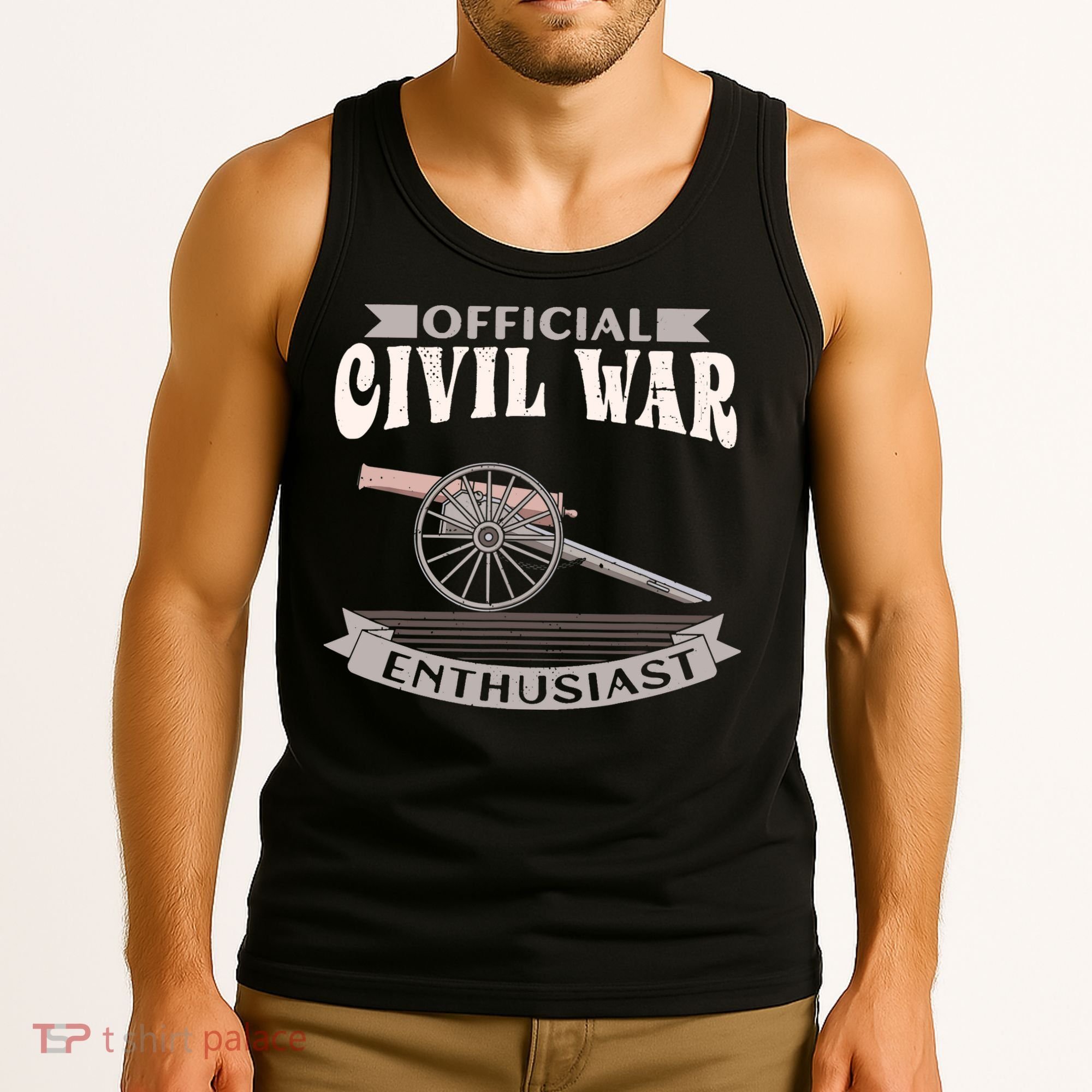 Civil War Enthusiast American Lover US Reenactor Tank Top