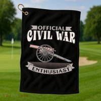 Civil War Enthusiast American Lover US Reenactor Golf Towel thumb 1