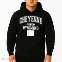 Cheyenne Wyoming Est 1867 Varsity Hoodie thumb 2