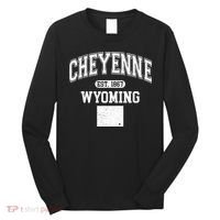 Cheyenne Wyoming Est 1867 Varsity Long Sleeve Shirt thumb 0