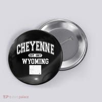 Cheyenne Wyoming Est 1867 Varsity Button thumb 0