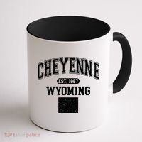 Cheyenne Wyoming Est 1867 Varsity Coffee Mug thumb 1