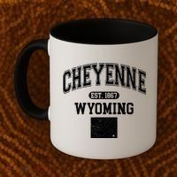 Cheyenne Wyoming Est 1867 Varsity Coffee Mug thumb 2