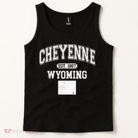 Cheyenne Wyoming Est 1867 Varsity Tank Top thumb 2