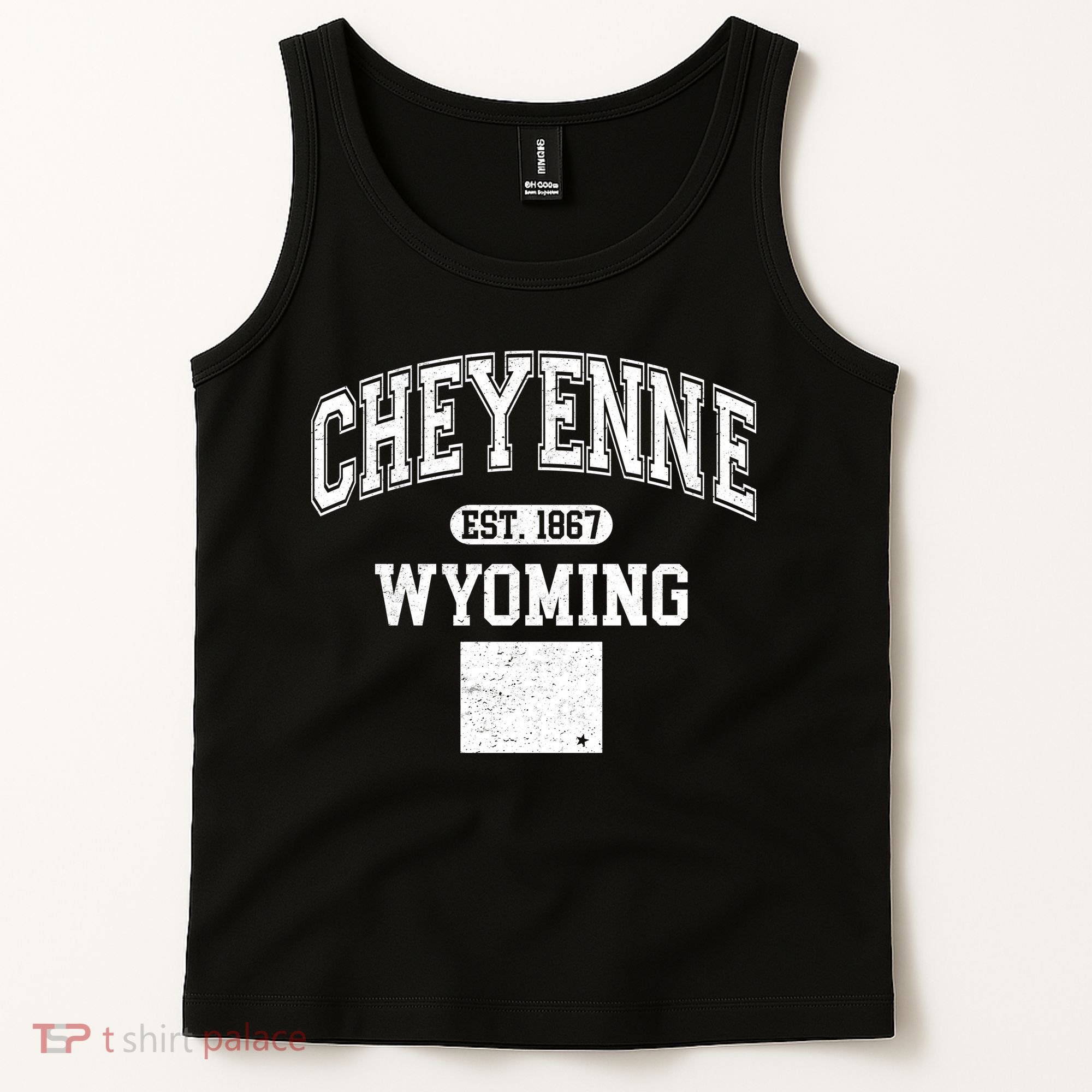 Cheyenne Wyoming Est 1867 Varsity Tank Top