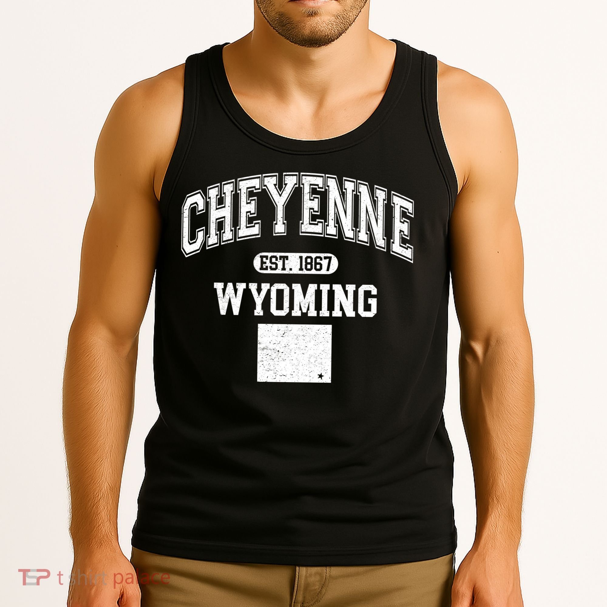 Cheyenne Wyoming Est 1867 Varsity Tank Top