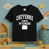 Cheyenne Wyoming Est 1867 Varsity Toddler T-Shirt thumb 3