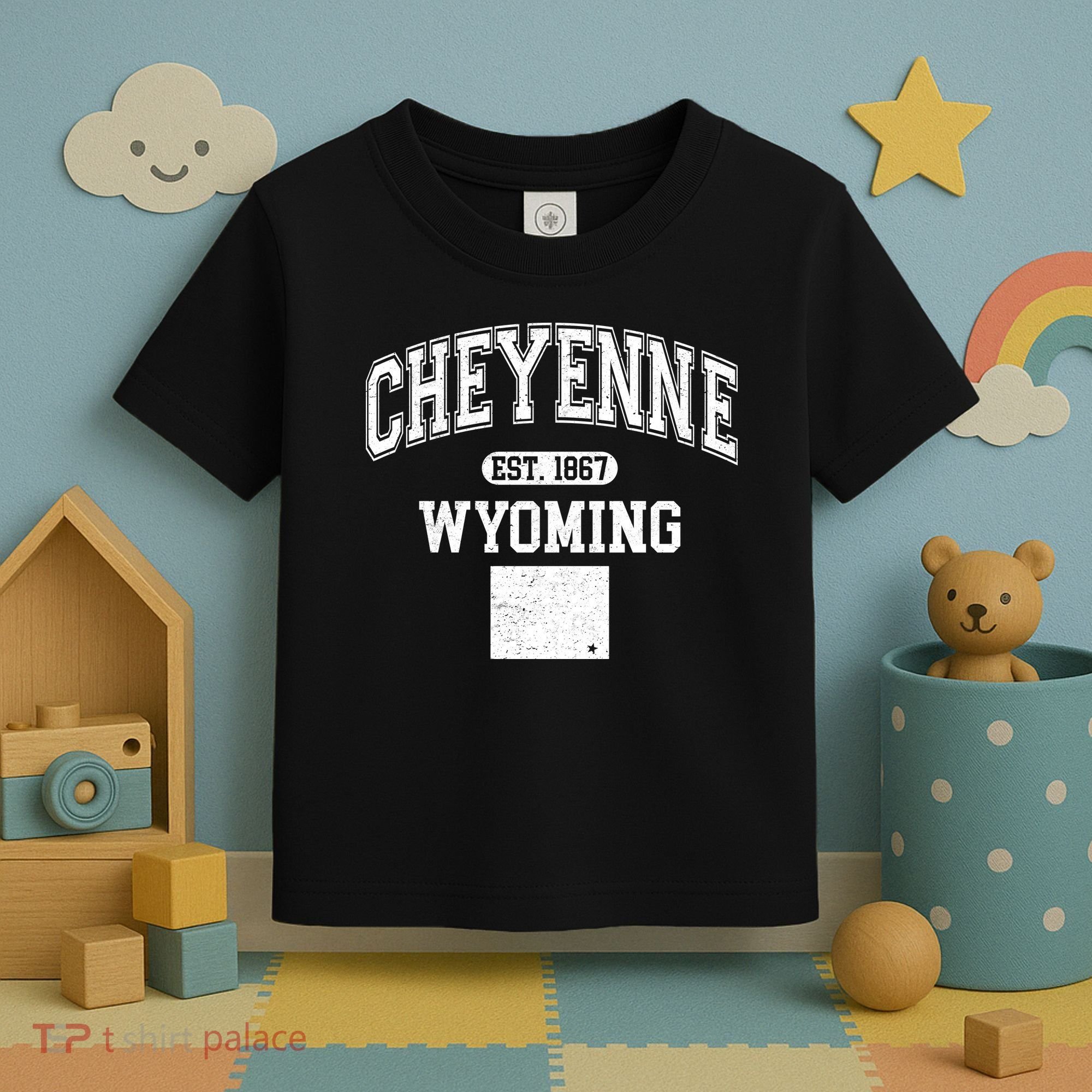Cheyenne Wyoming Est 1867 Varsity Toddler T-Shirt