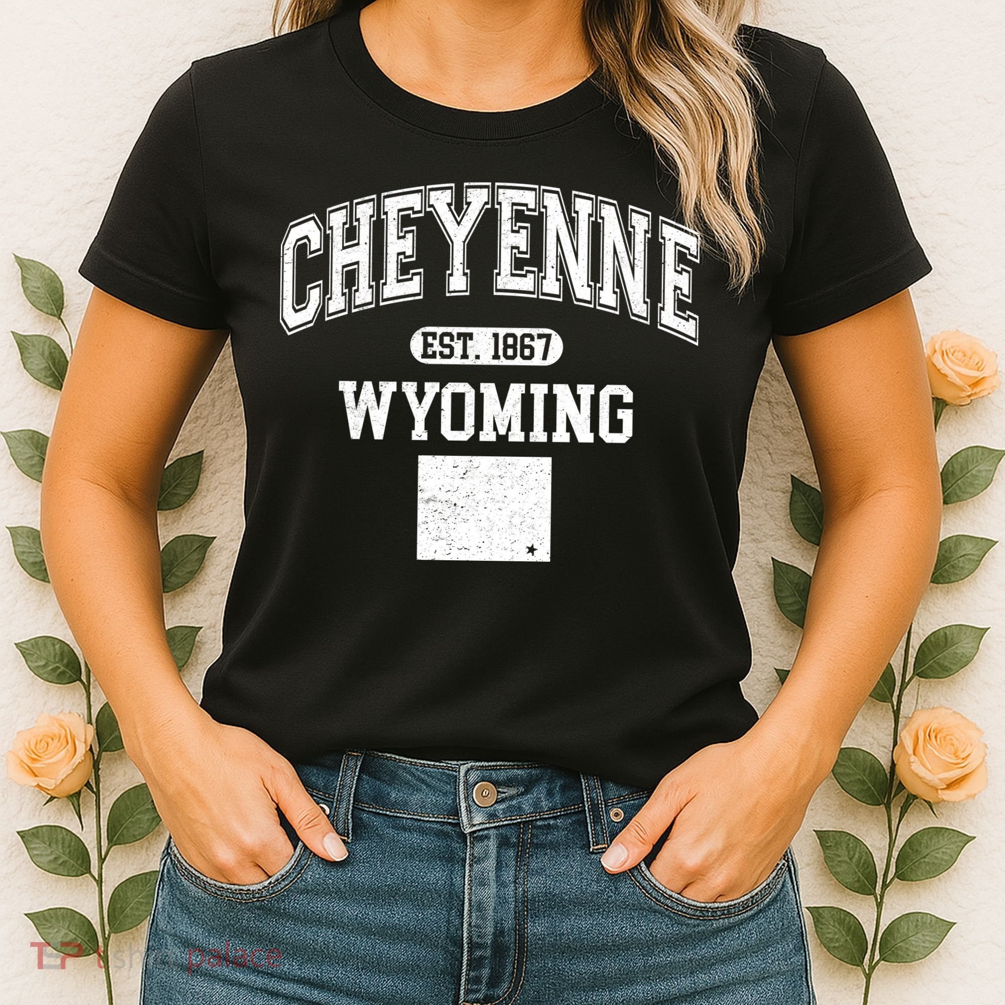 Cheyenne Wyoming Est 1867 Varsity Women's T-Shirt