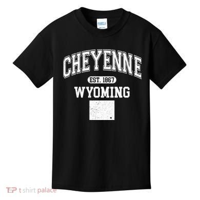 Cheyenne Wyoming Est 1867 Varsity Kids T-Shirt