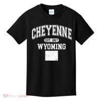 Cheyenne Wyoming Est 1867 Varsity Kids T-Shirt thumb 0