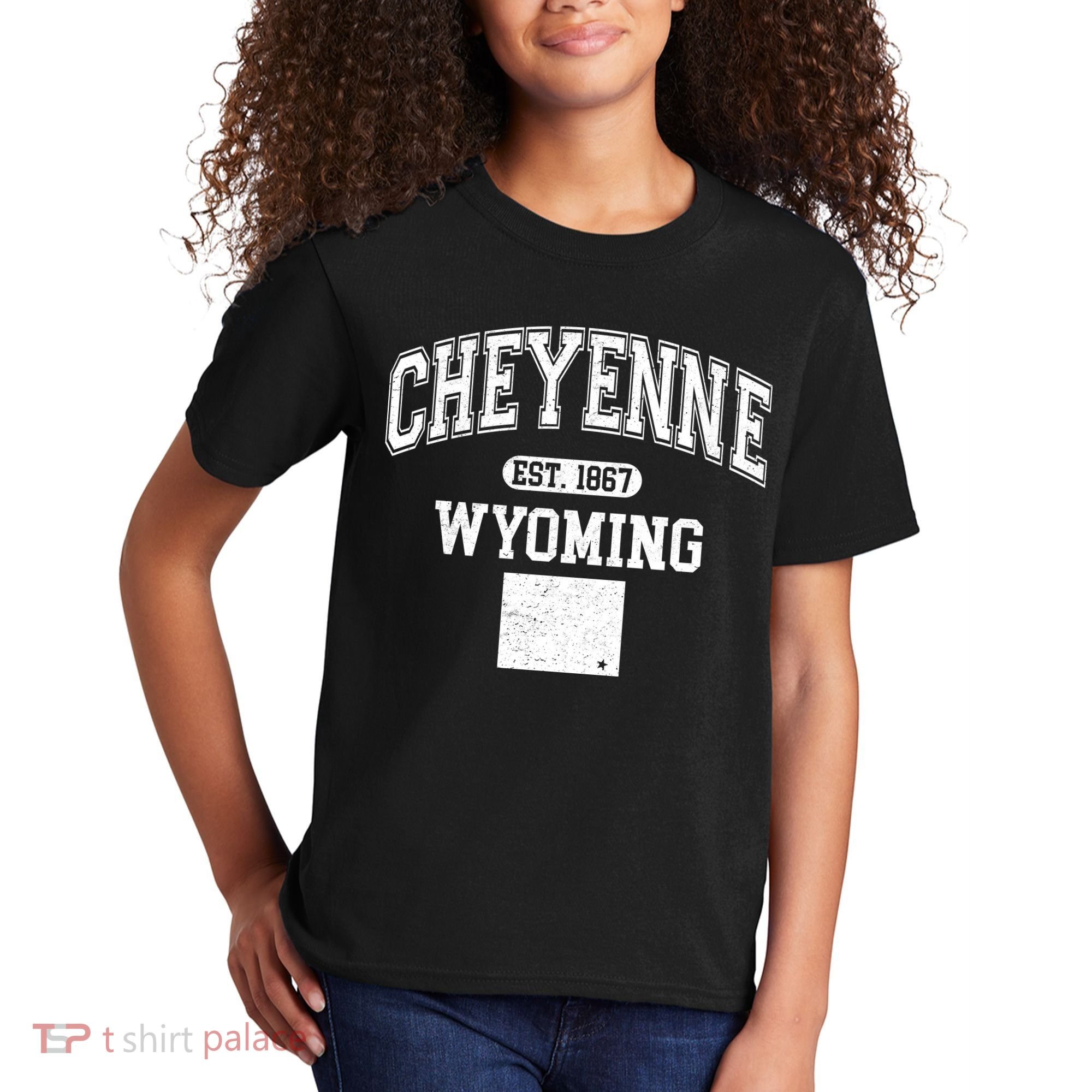 Cheyenne Wyoming Est 1867 Varsity Kids T-Shirt