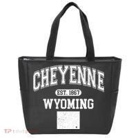 Cheyenne Wyoming Est 1867 Varsity Tote Bag thumb 0