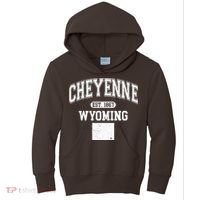 Cheyenne Wyoming Est 1867 Varsity Kids Hoodie thumb 0
