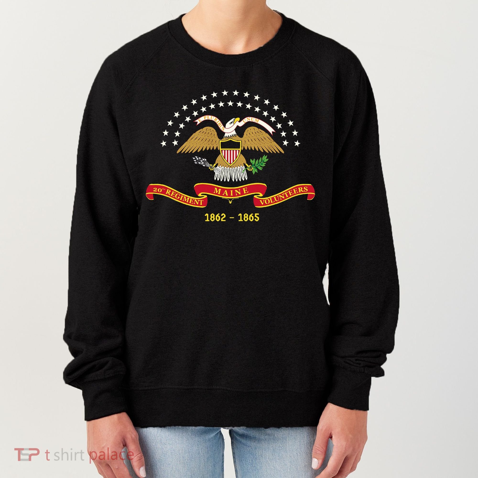 Civil War Era 20th Maine Volunteer Infantry Regiment Flag Women's Sweatshirt