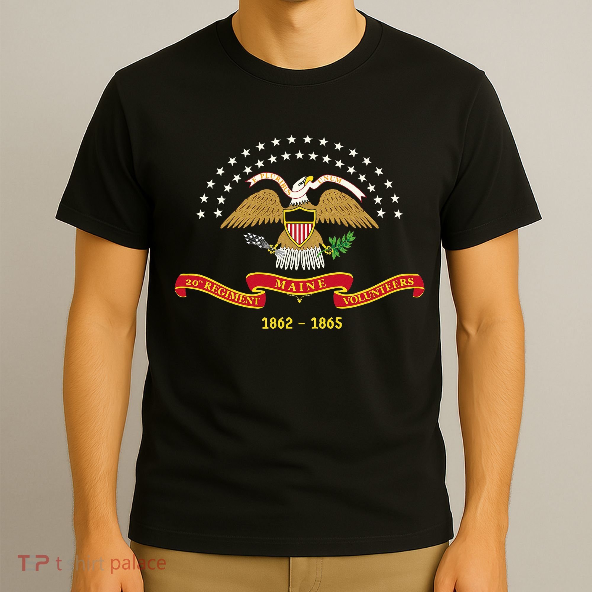 Civil War Era 20th Maine Volunteer Infantry Regiment Flag T-Shirt