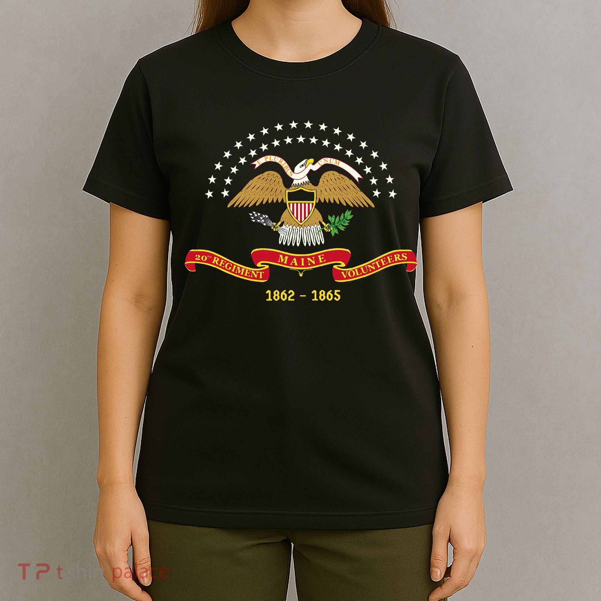 Civil War Era 20th Maine Volunteer Infantry Regiment Flag T-Shirt