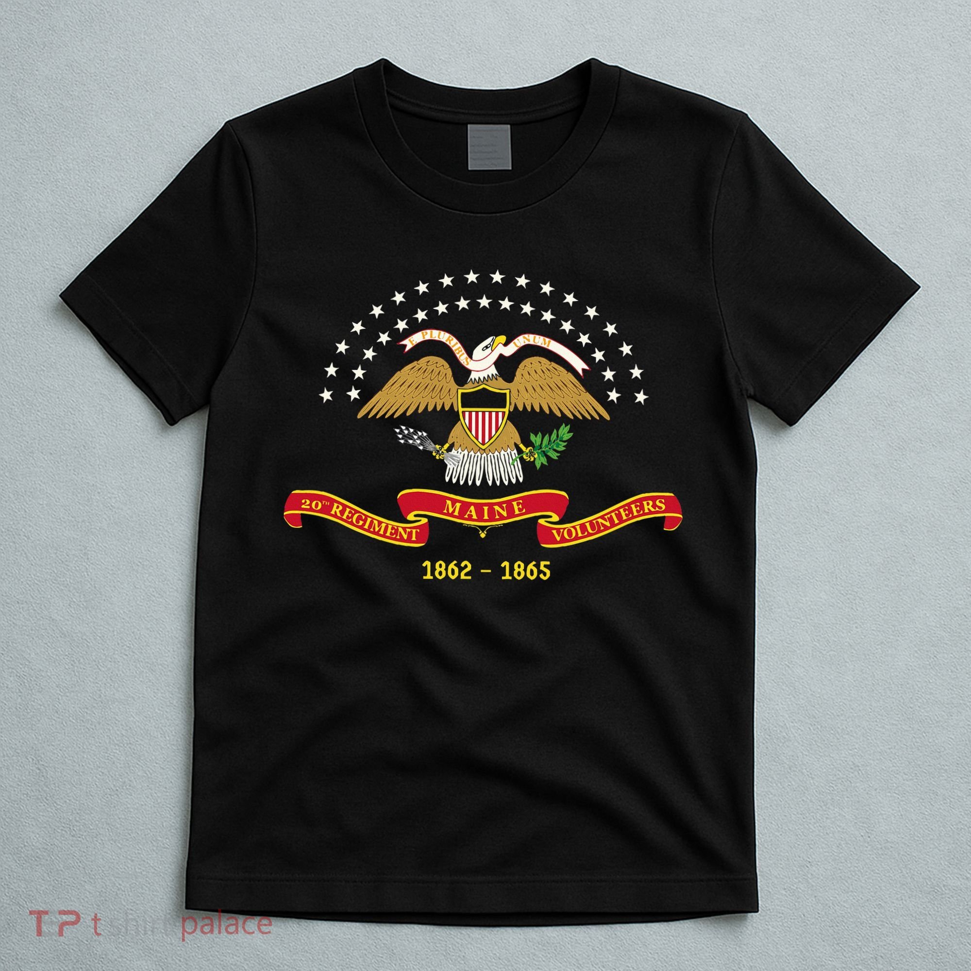 Civil War Era 20th Maine Volunteer Infantry Regiment Flag T-Shirt