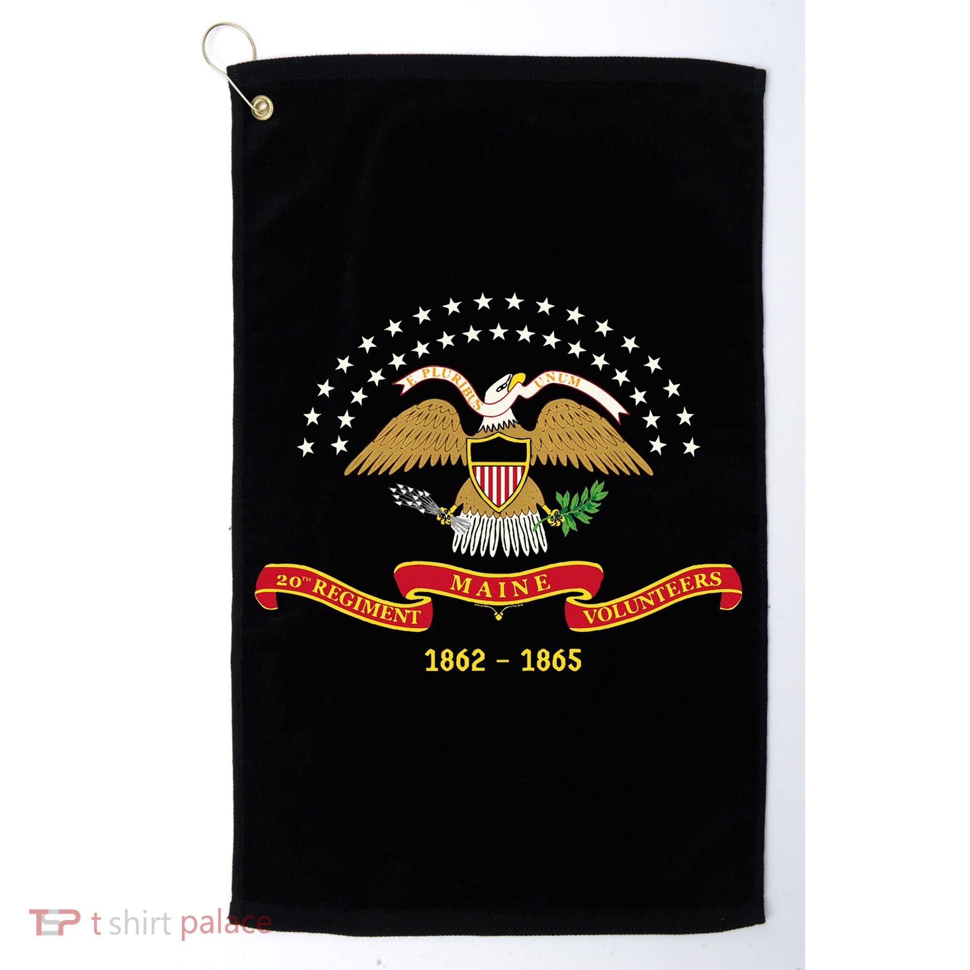 Civil War Era 20th Maine Volunteer Infantry Regiment Flag Golf Towel