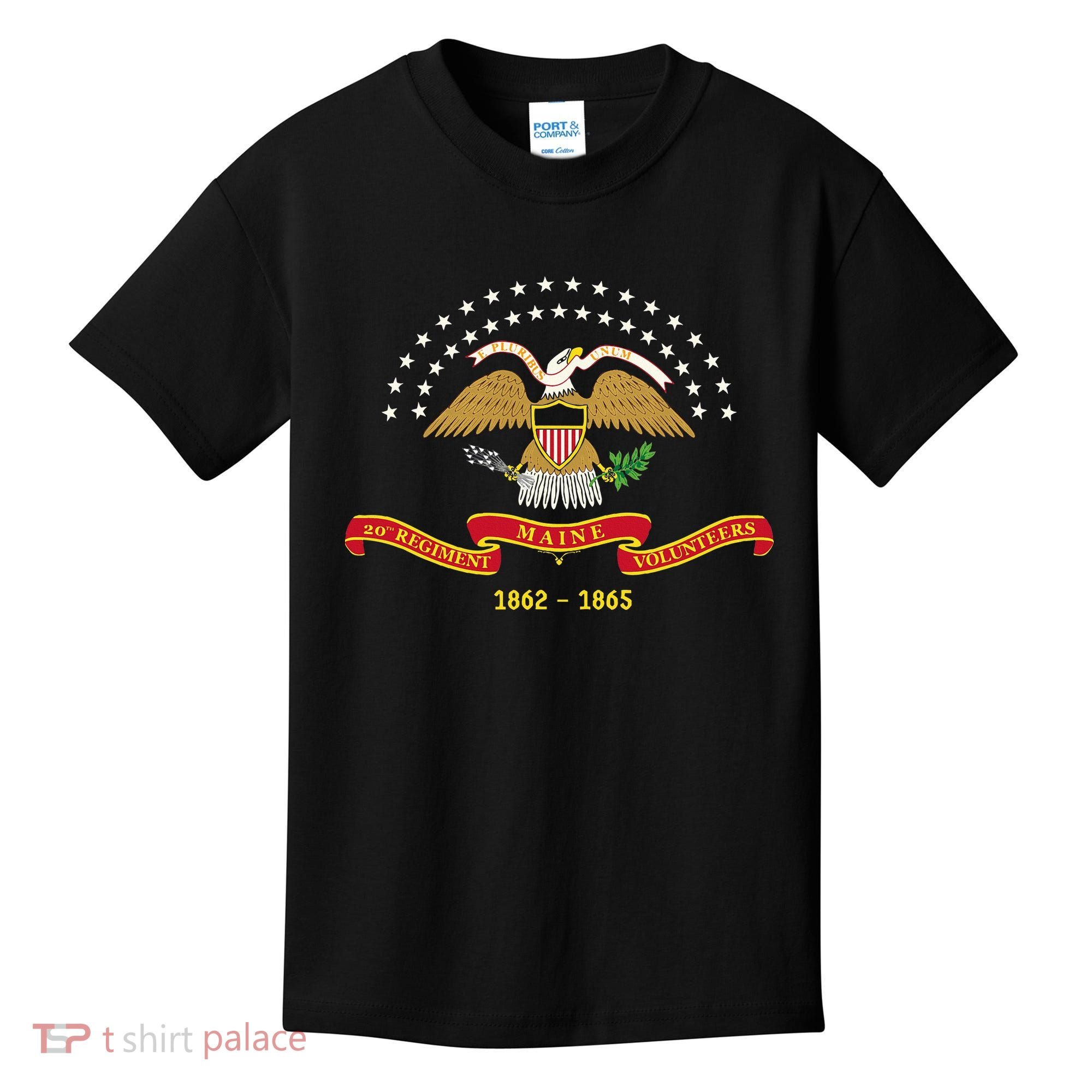Civil War Era 20th Maine Volunteer Infantry Regiment Flag Kids T-Shirt