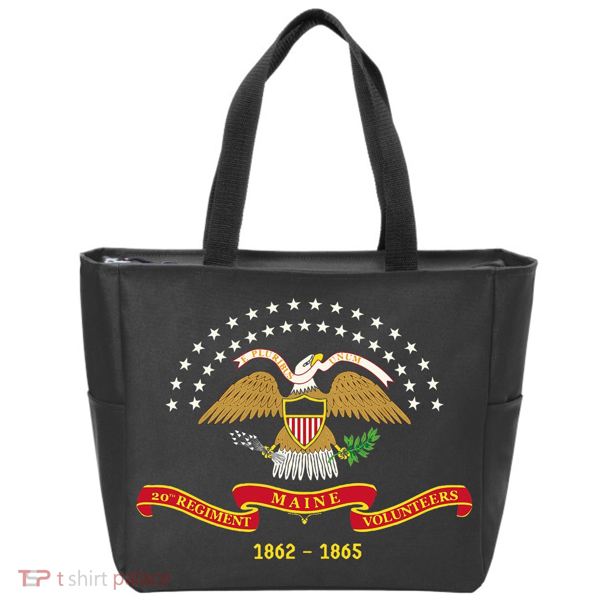 Civil War Era 20th Maine Volunteer Infantry Regiment Flag Tote Bag
