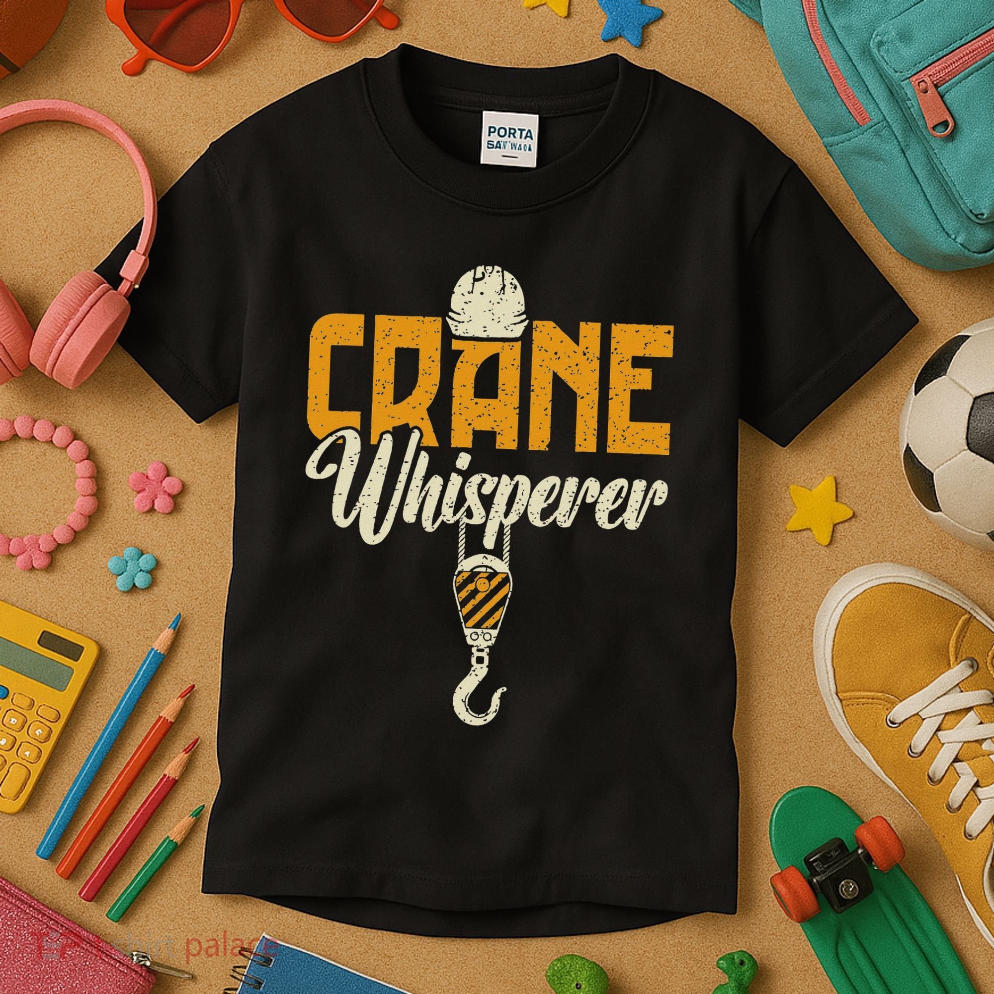 Crane Whisperer Funny Crane Operator Kids T-Shirt