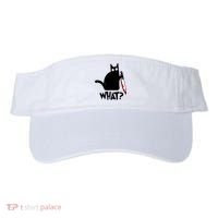 Cat What? Funny Black Cat Murderous Cat With Knife Visor thumb 0