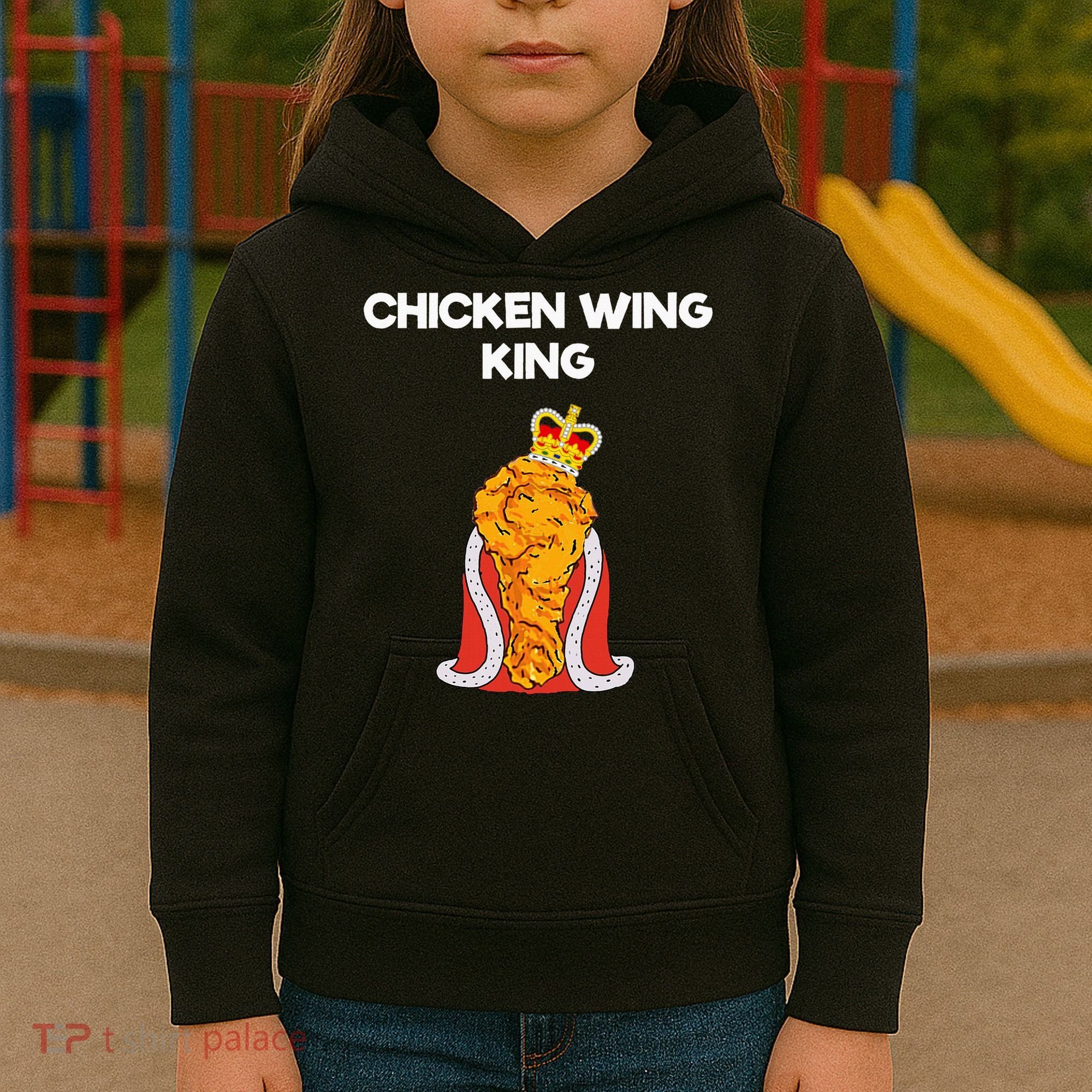 Chicken Wing Fan King Kids Hoodie