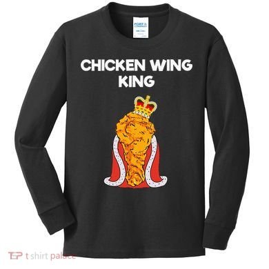 Chicken Wing Fan King Kids Long Sleeve Shirt