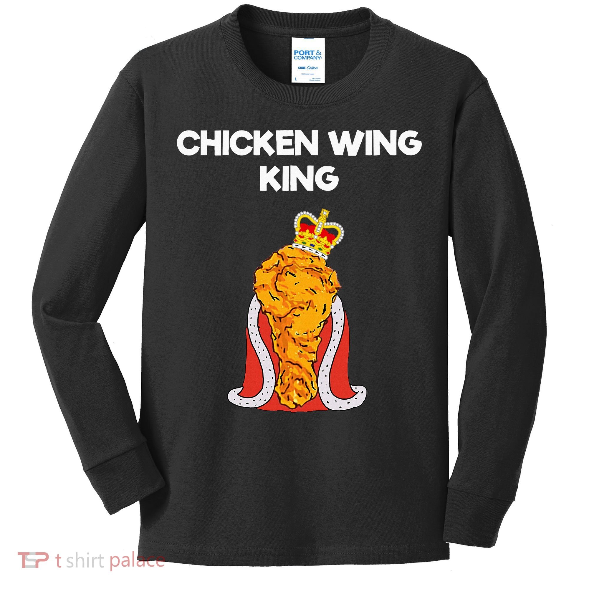 Chicken Wing Fan King Kids Long Sleeve Shirt
