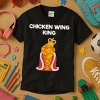 Chicken Wing Fan King Kids T-Shirt thumb 3