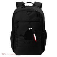 Cat What Funny Black Cat  Murderous Cat With Knife (1) Backpack thumb 0