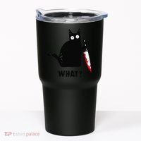 Cat What Funny Black Cat  Murderous Cat With Knife (1) Tumbler thumb 0