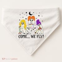Come We Fly Funny PT SLP OT Nurse Ghost Nursing Halloween USA-Made Doggie Bandana thumb 0