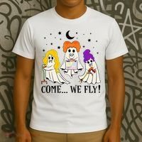 Come We Fly Funny PT SLP OT Nurse Ghost Nursing Halloween T-Shirt thumb 3