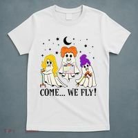 Come We Fly Funny PT SLP OT Nurse Ghost Nursing Halloween T-Shirt thumb 5