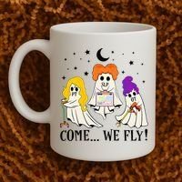 Come We Fly Funny PT SLP OT Nurse Ghost Nursing Halloween Coffee Mug thumb 2