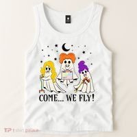 Come We Fly Funny PT SLP OT Nurse Ghost Nursing Halloween Tank Top thumb 2