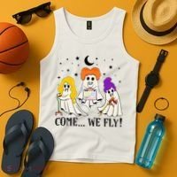 Come We Fly Funny PT SLP OT Nurse Ghost Nursing Halloween Tank Top thumb 4