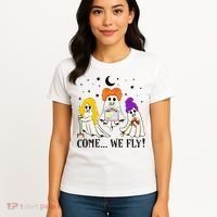 Come We Fly Funny PT SLP OT Nurse Ghost Nursing Halloween Women's T-Shirt thumb 4
