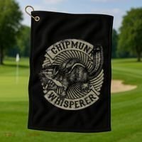 Chipmunk Whisperer Funny Love Squirrel Women Golf Towel thumb 1