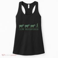 Cow Whisperer Funny Farmer Outfit For Farming Lovers Women's Tank Top thumb 0