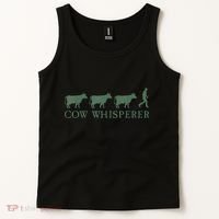 Cow Whisperer Funny Farmer Outfit For Farming Lovers Tank Top thumb 2