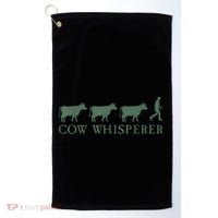 Cow Whisperer Funny Farmer Outfit For Farming Lovers Golf Towel thumb 0